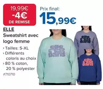 Costco Elle sweatshirt avec logo femme offre