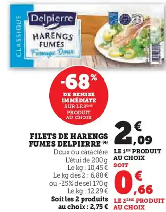 Hyper U Delpierre filets de harengs fumes offre