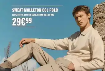 Monoprix Sweat molleton col polo offre