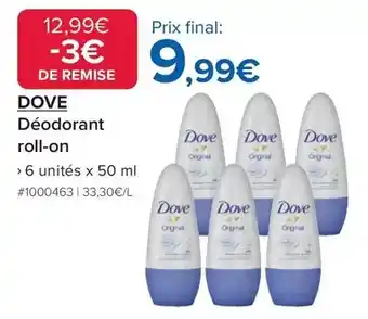 Costco Dove - déodorant roll-on offre