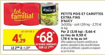 Intermarché D'aucy - petits pois et carottes extra fins offre