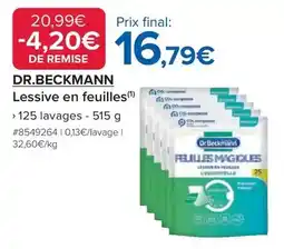 Costco Dr. beckmann - lessive en feuilles offre