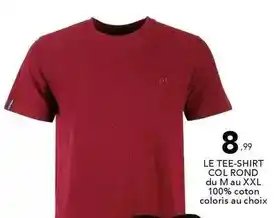 Stokomani Le tee-shirt col rond du m au xxl 100% coton coloris au choix offre