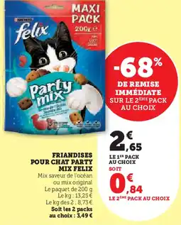 Hyper U Mix felix friandises pour chat party offre