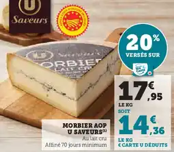 Hyper U U saveurs morbier aop offre