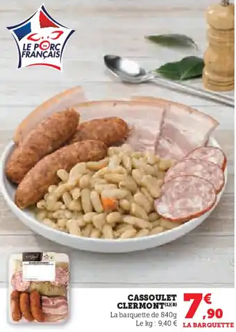 Hyper U Le porc français cassoulet clermont offre