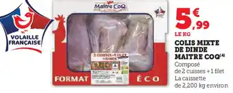 Hyper U Maitre coq colis mixte de dinde offre