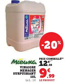 Hyper U Mieuxa  vinaigre menager surpuissant offre