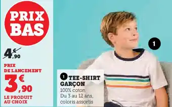 Hyper U U essential tee-shirt garçon offre