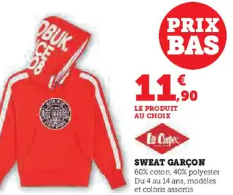 Hyper U Sweat garçon offre