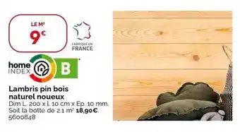 Weldom Lambris pin bois naturel noueux offre