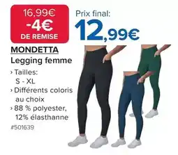 Costco Mondetta - legging femme offre