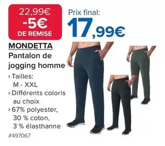 Costco Mondetta - pantalon de jogging homme offre