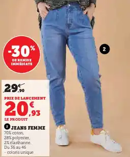 Hyper U U Collection JEANS FEMME offre