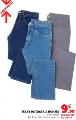 Hyper U Jeans de travail homme offre