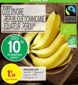 Intermarché Banane bio offre