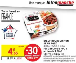 Intermarché Jean rozé bœuf bourguignon offre