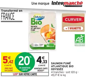 Intermarché Odyssée saumon fumé atlantique bio offre