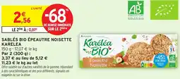 Intermarché Karéléa bio sablés bio épeautre noisette offre