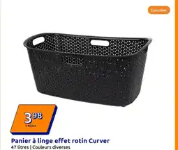 Action Panier à linge effet rotin Curver offre