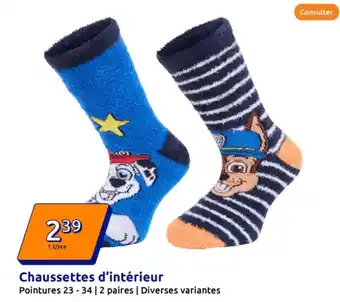 Action Chaussettes d'intérieur offre