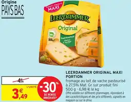 Intermarché Leerdammer original maxi portion offre