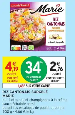 Intermarché Marie riz cantonais surgelé offre