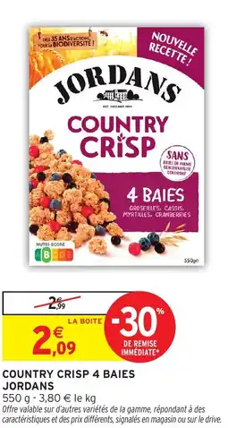 Intermarché Jordans country crisp 4 baies offre