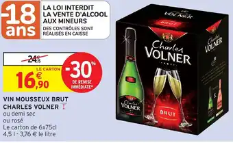 Intermarché Charles volner vin mousseux brut offre