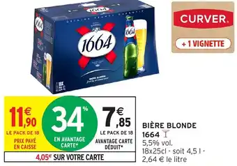 Intermarché 1664 Bière blonde offre