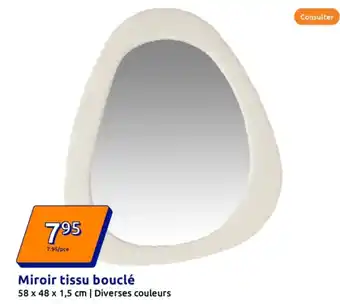 Action Miroir tissu bouclé offre