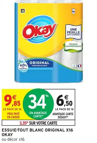 Intermarché Okay essuie-tout blanc original offre