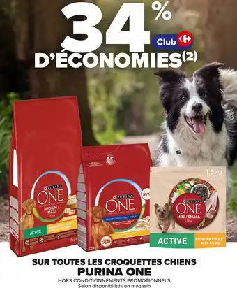 Carrefour PURINA ONE Sur toutes les croquettes chiens offre