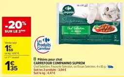 Carrefour CARREFOUR COMPANINO SUPREM Pâtées pour chat offre