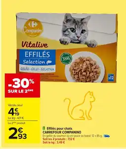 Carrefour CARREFOUR COMPANINO Effilés pour chats offre