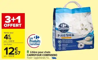 Carrefour CARREFOUR COMPANINO Litière pour chats offre