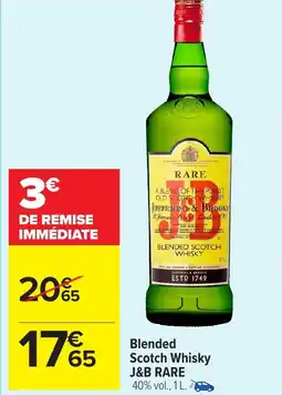 Carrefour Market J&b rare blended scotch whisky offre