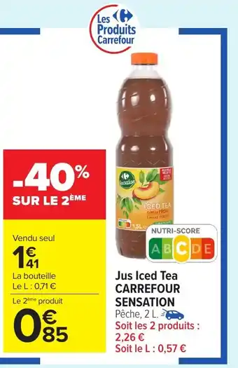 Carrefour Market Sensation jus iced tea carrefour offre