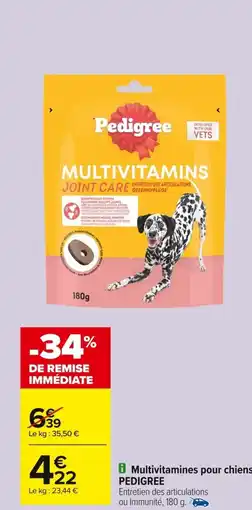 Carrefour PEDIGREE Multivitamines pour chiens offre