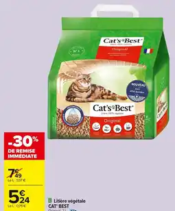 Carrefour CAT' BEST Litière végétale offre