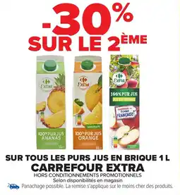 Carrefour Market EXTRA PURS JUS EN BRIQUE CARREFOUR offre