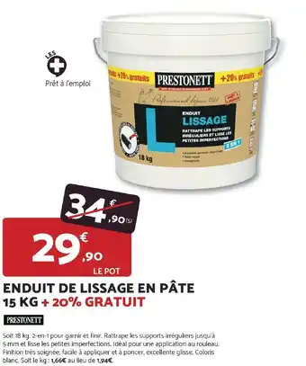 Bricomarché Enduit de lissage en pâte offre