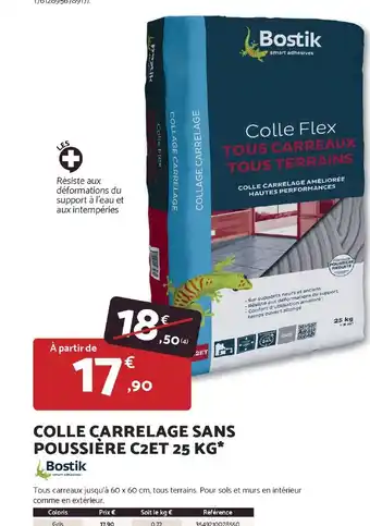 Bricomarché Bostik colle carrelage sans poussière c2et offre