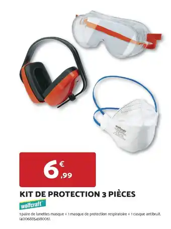 Bricomarché Wolfcraft kit de protection offre