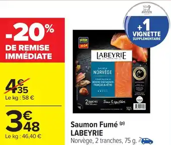 Carrefour LABEYRIE Saumon Fumé offre