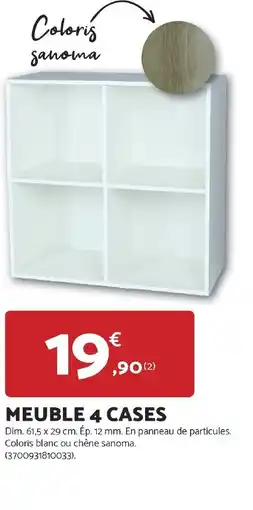 Bricomarché Meuble 4 cases offre