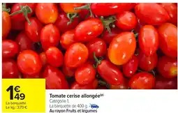 Carrefour Tomate cerise allongée offre