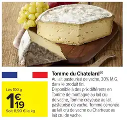 Carrefour Tomme du Chatelard offre