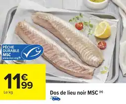 Carrefour Dos de lieu noir MSC offre