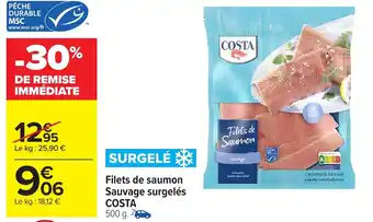 Carrefour COSTA Filets de Saumon sauvage offre